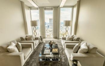 Stylish Business Lounge in the office building in Frankfurt Innenstadt